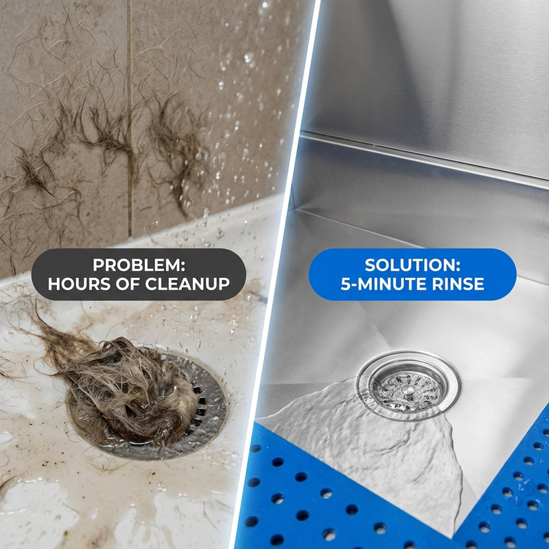 Stop Spending Two Hours Scrubbing Hair and Grime Out of Your Bathroom