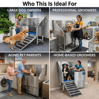 KANIS - Professional Stainless Steel Dog Bathing Station