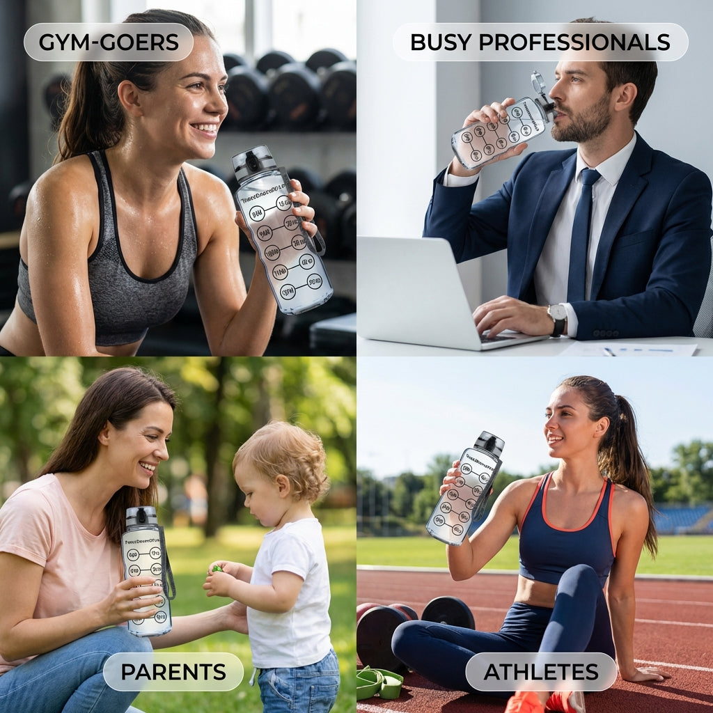 50 oz Clear Sports Water Bottle - High Capacity Hydration