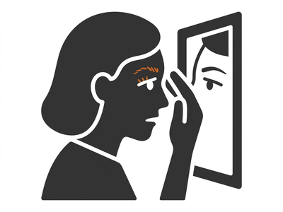 Thin, Sparse Eyebrows and Short Lashes